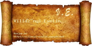 Villányi Evelin névjegykártya